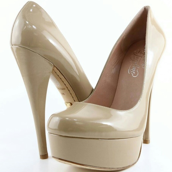 Alejandro Ingelmo Taupe Sophia Leather Platform - Picture 1 of 2